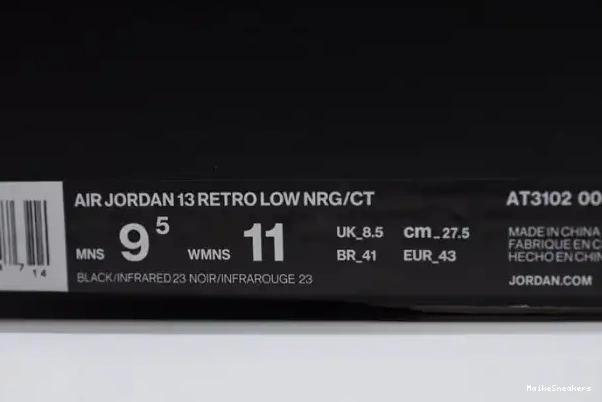 MaikeSneakers Clot 13 x Low Black AT3102-006 Infrared Air Jordan 0323